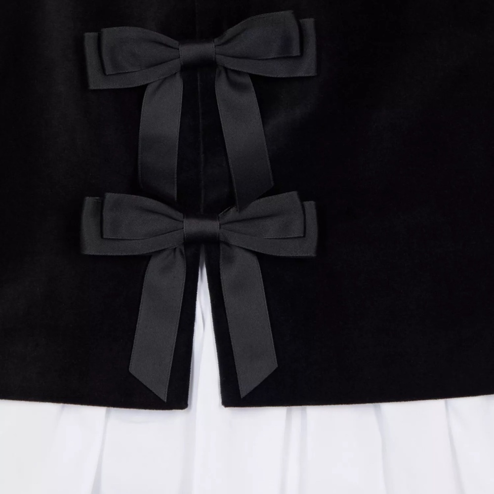 🖤🎀 NWT The Kooples Bow-Embellished Velvet Mini Skirt | Scallop Hem $275! - Picture 4 of 9